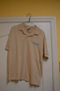 Continental Airlines MEDIUM Employee Uniform Work Polo Shirt TAN READY FOR WEAR! - Picture 1 of 8
