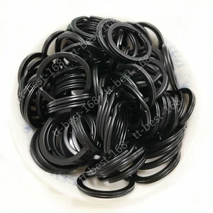 25 mm Schlüsselring Split Ring schwarz flache Oberfläche Doppel Metallschlaufe Schlüsselanhänger Halter - Bild 1 von 10