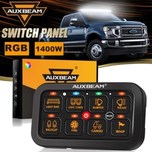 AUXBEAM RGB 8 Gang Switch Panel Relay System Control for Chevy Silverado 1500 - Picture 1 of 12