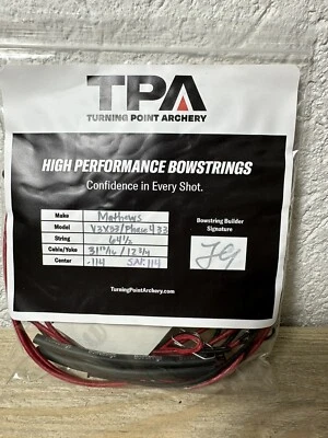 Mathews V3X 33 /Phase 4 33 Custom Bowstring (Full set) Red/Black/Red Color 452x - Image 1 of 2