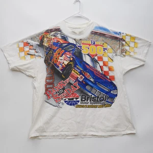 Camicia vintage Chase Authentic Food City 500 taglia 2XL stampa all over Bristol - Foto 1 di 4
