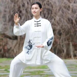 Chinese Kung Fu Tai Chi Uniform Elegant Martial Arts Suit Clothes Plum Pattern