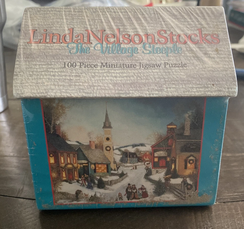 Fairbury Village by Linda Nelson Stocks 100 PC Miniature Jigsaw Puzzle