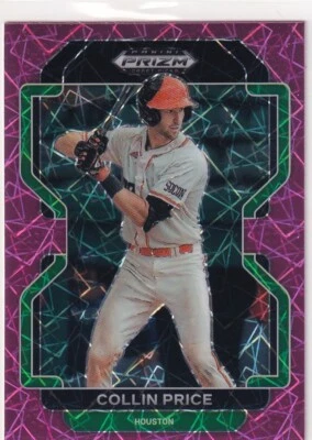 2022 PRIZMS PINK VELOCITY RC COLLIN PRICE HOUSTON ASTROS PRIZM ROOKIE #-285 - Image 1 of 2