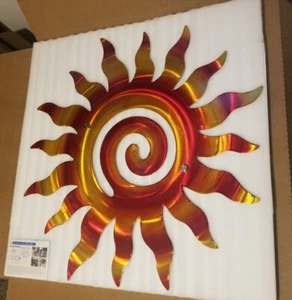 metal sun Wall Decor 24" plasma cut hallway Garden Art Indoor Outdoor Patio art - Picture 1 of 2