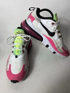 Nike CJ0619-101 AirMax 270 React Blanco/Negro/Rosa Tenis para Correr para Mujer EE. UU. 10 - Imagen 1 de 7