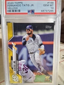 Fernado Tatis Jr. 2020 Topps Rookie Yellow #168 Gem Mint PSA 10 - Photo 1 sur 2
