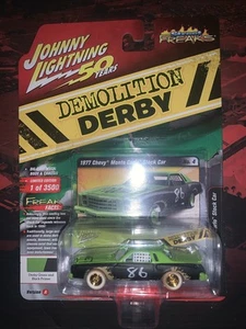 JOHNNY WHITE LIGHTNING 1977 CHEVY MONTE CARLO STOCK CAR DEMOLICIÓN 1 DE 70 - Imagen 1 de 2