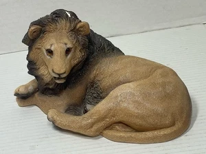 Estatuilla de león acostado Windstone Editions de Peña Vintage 1984 Chalkware - Imagen 1 de 8