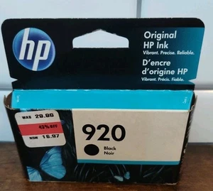 Genuine HP 920 In Black HP Ink Cartridge New Expired March 2023, Free Shipping - Picture 1 of 2