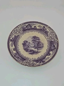 Antique T.J. & J. Mayer "Rural Scenery" Mulberry English Transferware Plate - Picture 1 of 17