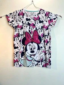 Disney Minnie Mouse T-Shirt 13-14 Yrs Glitter Bow Print - Picture 1 of 4