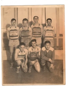 1928-29 BASKETBALL TEAM "AZA" PHOTO VINTAGE PHOTOGRAPH STOCKTON CALIFORNIA 8x10 - Picture 1 of 2