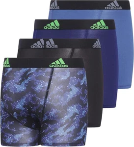adidas Boys' Athletic Fit Microfiber Boxer Brief Underwear, 4 Pack, Medium - Picture 1 of 3