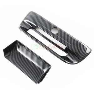 For Ram 1500 2024 Carbon Car Rear Door Tailgate Handle Cover Bowl Protector Trim - Picture 1 of 6
