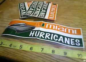 5 NCAA collegiate banner stickers officially licensed Miami Hurricanes - Picture 1 of 1