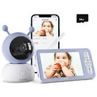 Babyphone Mit Kamera 5 Zoll 355° Ptz Video Baby Monitor Vox/Eco-Modus Temperatur