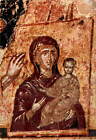 Peinture grecque du 16ème siècle de saint Luc et de la Vierge Marie