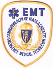Massachusetts EMT Emergency Medical Technicial patch GOLD VERSION