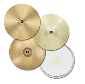 "Kit de batería, instrumento musical símbolo de choque de batería - juego de montaña rusa de bebidas 3,5" - Imagen 1 de 3