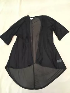 Lularoe Cardigan Avvolgente Drappeggio Elegante Trasparente Nero Piccolo Donna - Foto 1 di 4