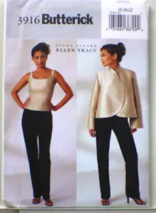 Butterick 3916 Muster, entworfen für Ellen Tracy Misses' Jacke, Hose und Oberteil - Bild 1 von 3