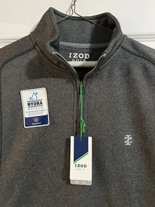 IZOD GOLF HYDRA SHIELD 1/4 ZIP VEST GRAY SIZE M NWT - Picture 1 of 2