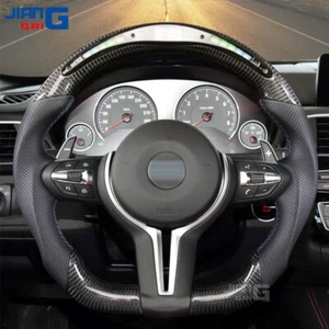 Carbon Fiber LED Steering Wheel For BMW F10 F11 F30 F83 M3 M4 M5 M6 with Heated - Picture 1 of 8