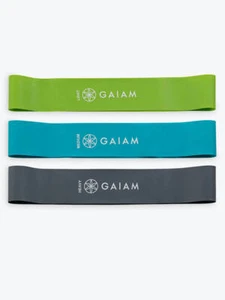 Gaiam Mini Resistance Bands Kit 3 Pack Hip Booty Glutes Squat Sports Loop Set - Picture 1 of 6