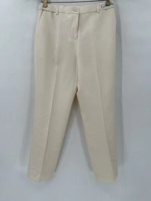 Calça Feminina Pendleton Petite Exclusive Tecido Creme Tamanho 8 Nova Com Etiqueta - Imagem 1 de 4