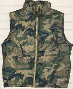 Beverly Hills Polo Club Boy’s Puffer Vest Size 8 Camouflage Green Brown Black - Picture 1 of 7