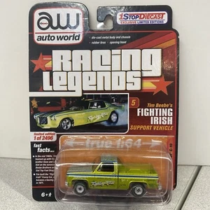 Chevrolet C-10 1973 Tim Beebe Fighting Irish exclusivo diecast de 1 parada Auto World - Imagen 1 de 2