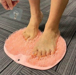 Shower Foot Mat Scrubber with Hooks,Bathing Scrub Pad Massager 4-New Colors UK - Picture 1 of 21