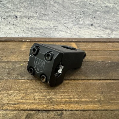 Haro BMX Handlebar Stem 4-Bolt Black 1 1/8 Threadless 379g Freestyle Bike 90s 00 - Image 1 of 4