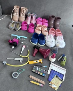 Large Lot American Girl/Our Generation 18”Doll Lot of Shoes and Accessories! - Picture 1 of 7
