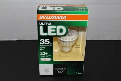 Sylvania 6W LED MR16 GU10 Base 35W Equal 350 lumens 650 CBCP 3000K 83 CRI 79119 - Image 1 of 4