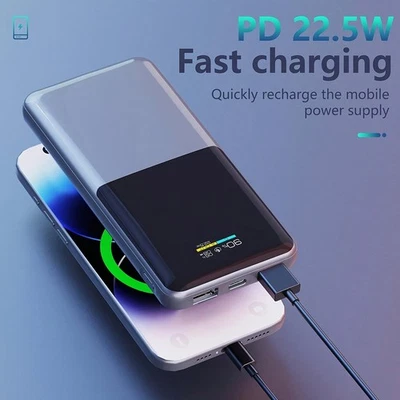 Banco de alimentación de 100000 mAh 22,5 W cargador rápido cargador portátil batería externa Foto 1 de 4