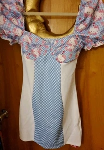 Shein X Hello Kitty Graphic Blue Pink White Dress In Multicolor Size XS - Picture 1 of 9