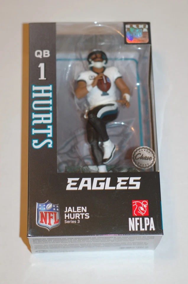 Jalen Hurts Philadelphia Eagles Importaciones Dragón Mcfarlane Figura Estatua Persecución Foto 1 de 1