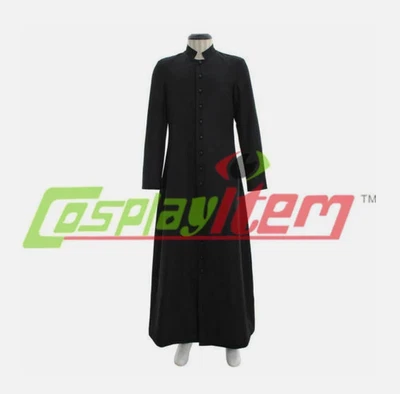 Римский черный священник туши халат платье духовенства облачения средневековое платье - Изображение 1 из 4