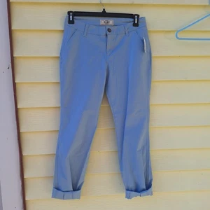 Pantalones de coqueteo antiguos azul marino talla 6 caqui con puños elásticos de colección Y2K azul tarheel recto  - Imagen 1 de 13
