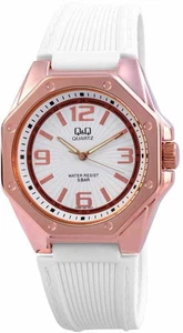 Q&Q by CITIZEN - UNISEX - UHR- VGO- WEIß - NEU - Picture 1 of 1