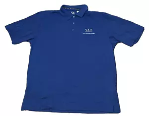 SAO Survey Association Oregon uniform polo shirt mens large short sleeve blue - Picture 1 of 9