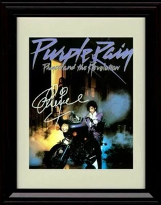 16x20 Framed Prince Autograph Promo Print - Purple Rain On Motorcycle - Picture 1 of 2