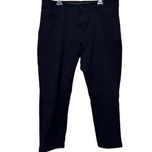 Weatherproof Nylon Stretch Lightweight Quick Dry Black Casual Chino Pants 38x30 - Picture 1 of 12