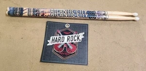 NEW NWT Hard Rock Cafe ATLANTIC CITY Souvenir Drum Sticks AND NEW IRON ON PATCH - Picture 1 of 9