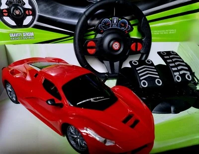R/C Lambo Car Remote Control Gravity Sensor Steering & Pedals Race Kids Toys UK - Image 1 of 4