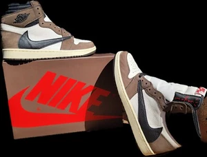 Size 8.5 - VNDS Jordan 1 Retro OG x Travis Scott High Mocha - Picture 1 of 8