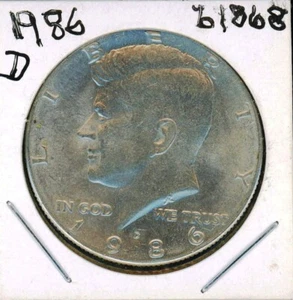 1986-D KENNEDY HALF DOLLAR AU/BU #61868 - Picture 1 of 2