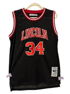 Jesus Shuttlesworth Lincoln Basketball Jersey He Got Game Black/Red-Large - Picture 1 of 3